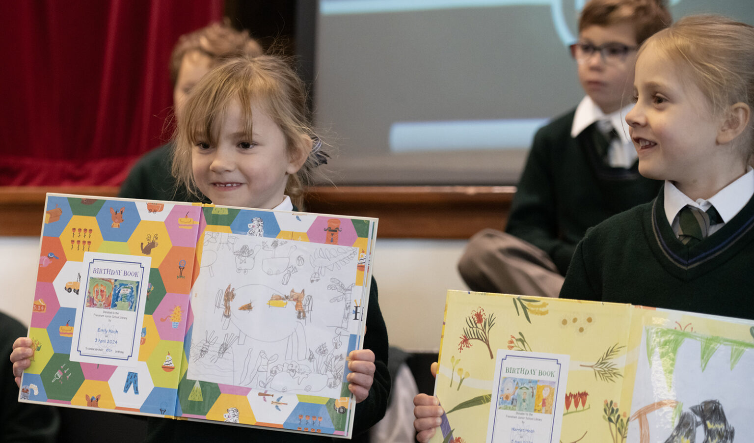 Birthday books tradition at Frensham Junior School
